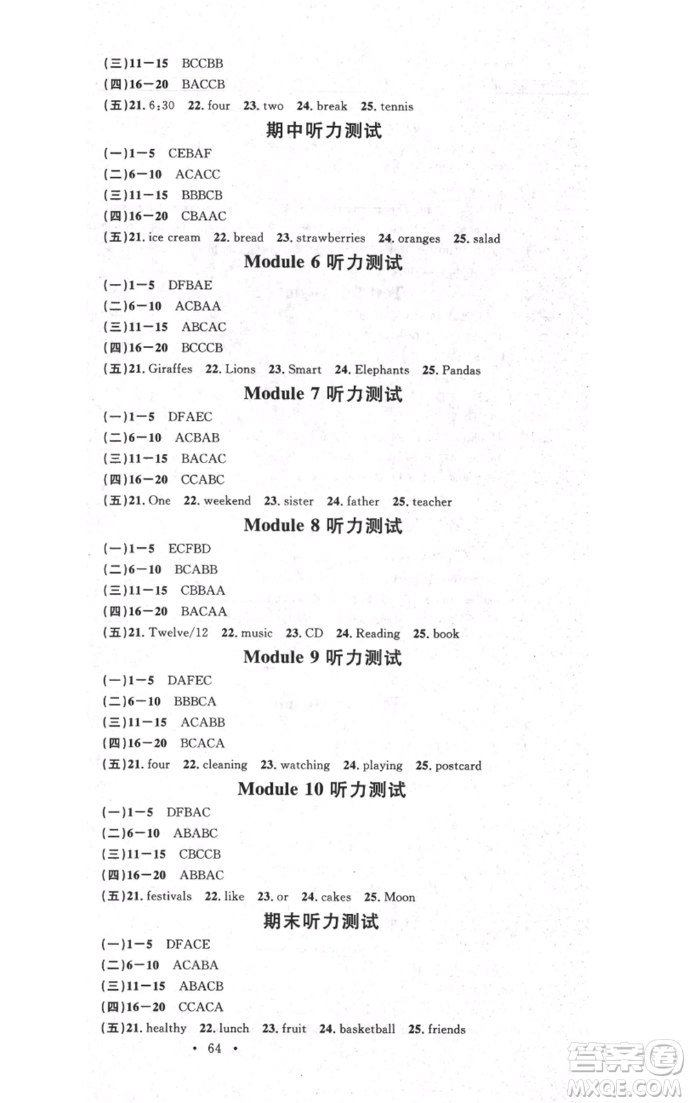 廣東經(jīng)濟出版社2021名校課堂七年級上冊英語外研版背記本參考答案