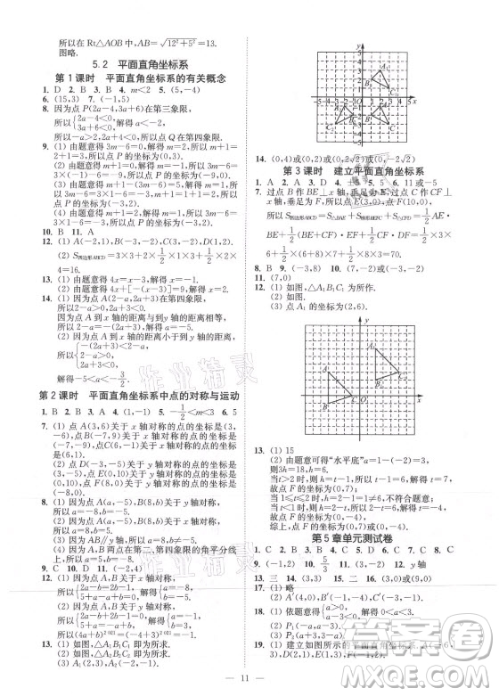 江蘇鳳凰美術(shù)出版社2021南通小題課時(shí)提優(yōu)作業(yè)本八年級(jí)數(shù)學(xué)上冊(cè)江蘇版答案