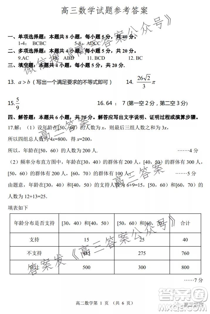 山東2021-2022學(xué)年度高三階段性監(jiān)測數(shù)學(xué)試題及答案