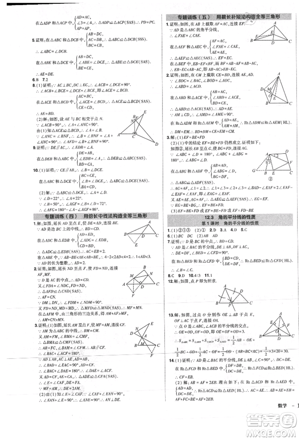 長(zhǎng)江出版社2021狀元成才路創(chuàng)優(yōu)作業(yè)八年級(jí)上冊(cè)數(shù)學(xué)人教版參考答案