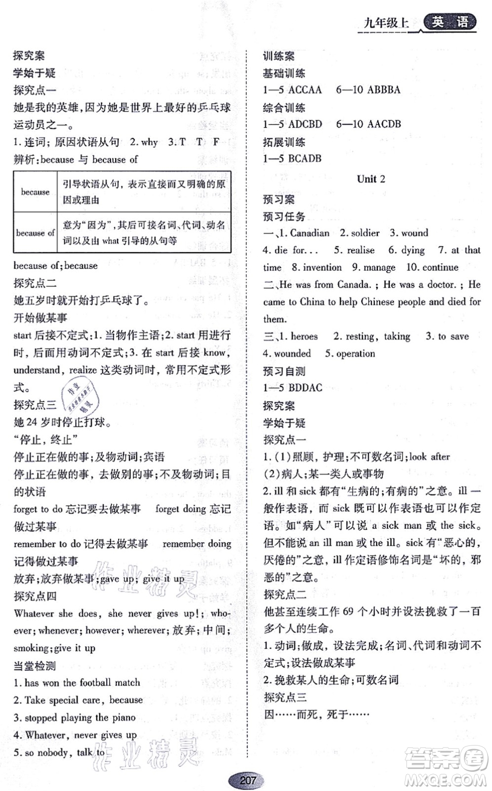 黑龍江教育出版社2021資源與評(píng)價(jià)九年級(jí)英語上冊(cè)外研版答案