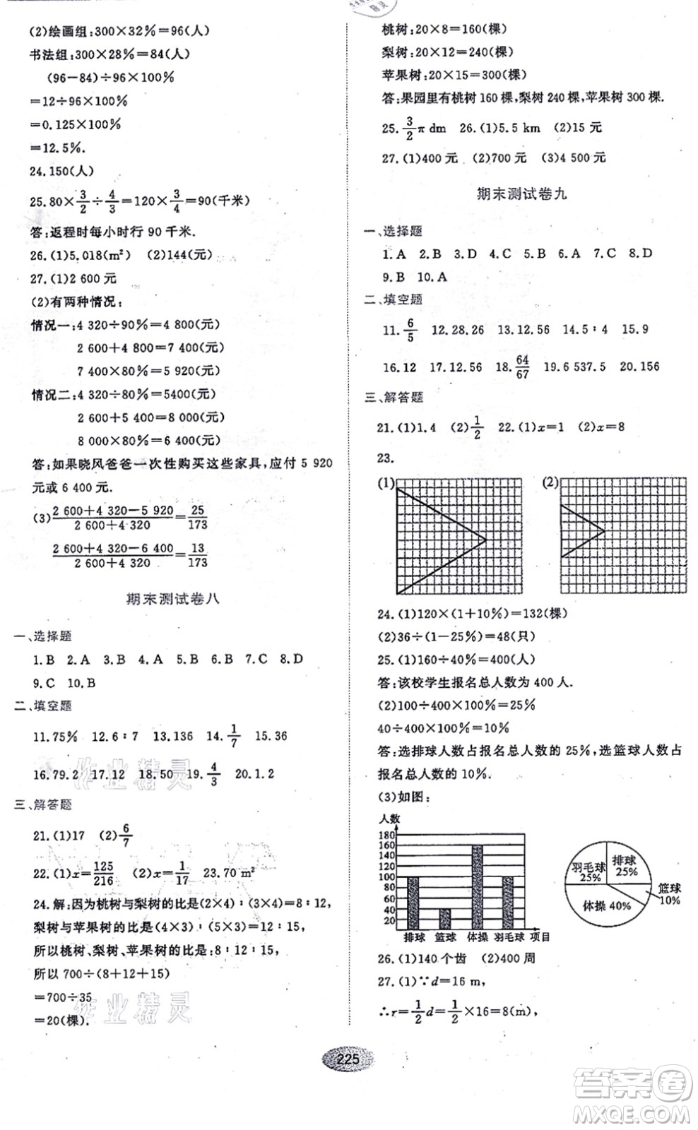 黑龍江教育出版社2021資源與評價六年級數(shù)學(xué)上冊五四學(xué)制人教版答案