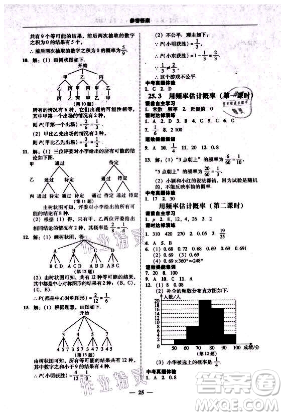 廣東經(jīng)濟(jì)出版社2021學(xué)考精練九年級(jí)全一冊(cè)數(shù)學(xué)人教版答案