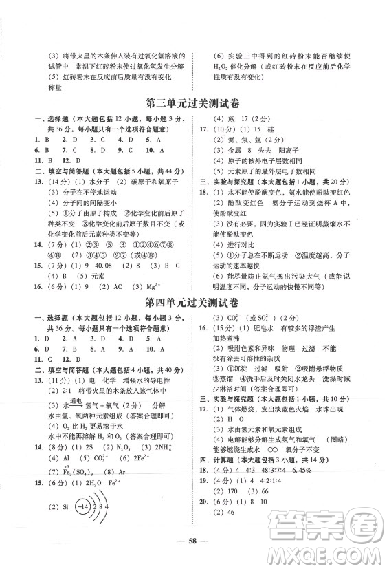 廣東經(jīng)濟(jì)出版社2021學(xué)考精練九年級(jí)全一冊(cè)化學(xué)人教版答案