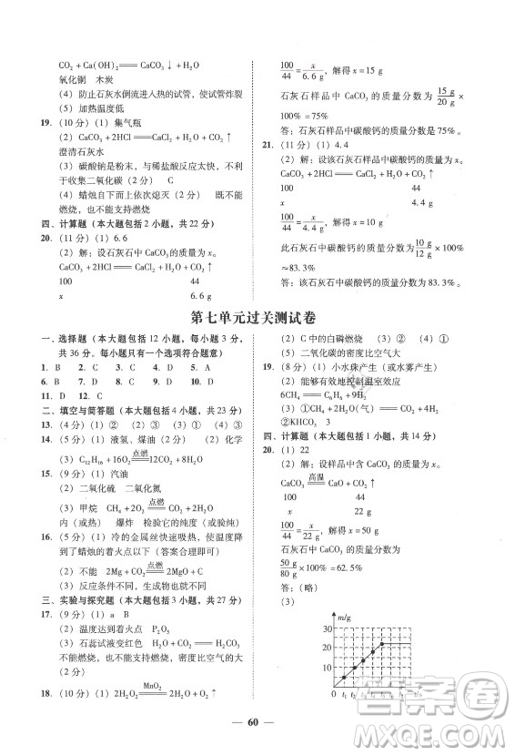 廣東經(jīng)濟(jì)出版社2021學(xué)考精練九年級(jí)全一冊(cè)化學(xué)人教版答案