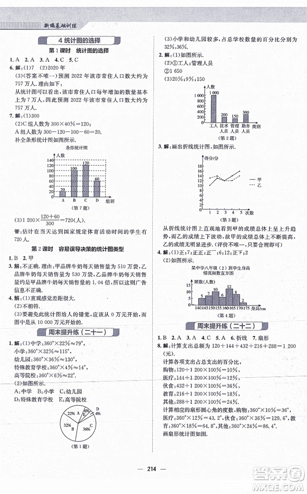 安徽教育出版社2021新編基礎(chǔ)訓(xùn)練七年級(jí)數(shù)學(xué)上冊(cè)北師大版答案