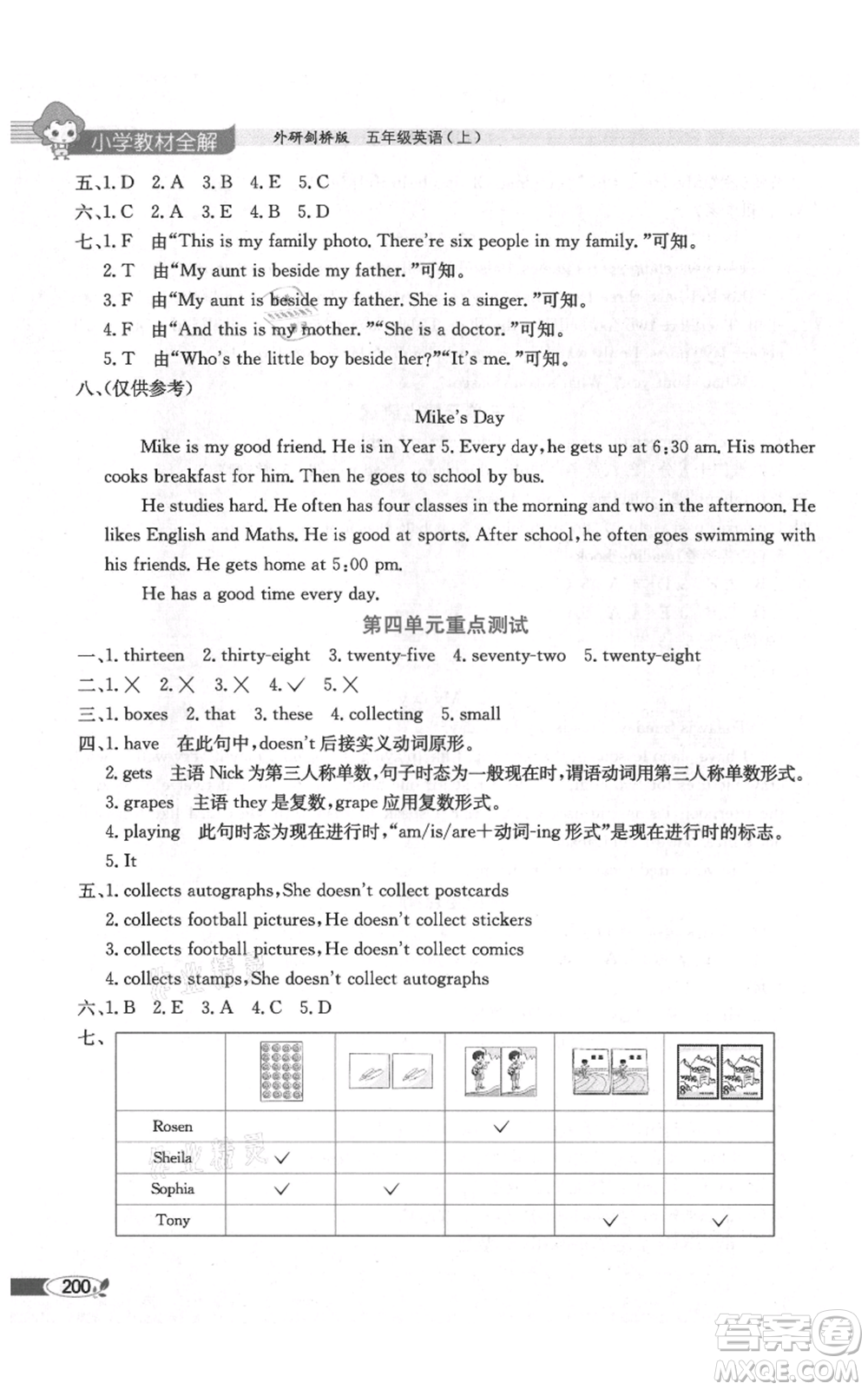 陜西人民教育出版社2021小學(xué)教材全解三年級(jí)起點(diǎn)五年級(jí)上冊(cè)英語外研劍橋版參考答案