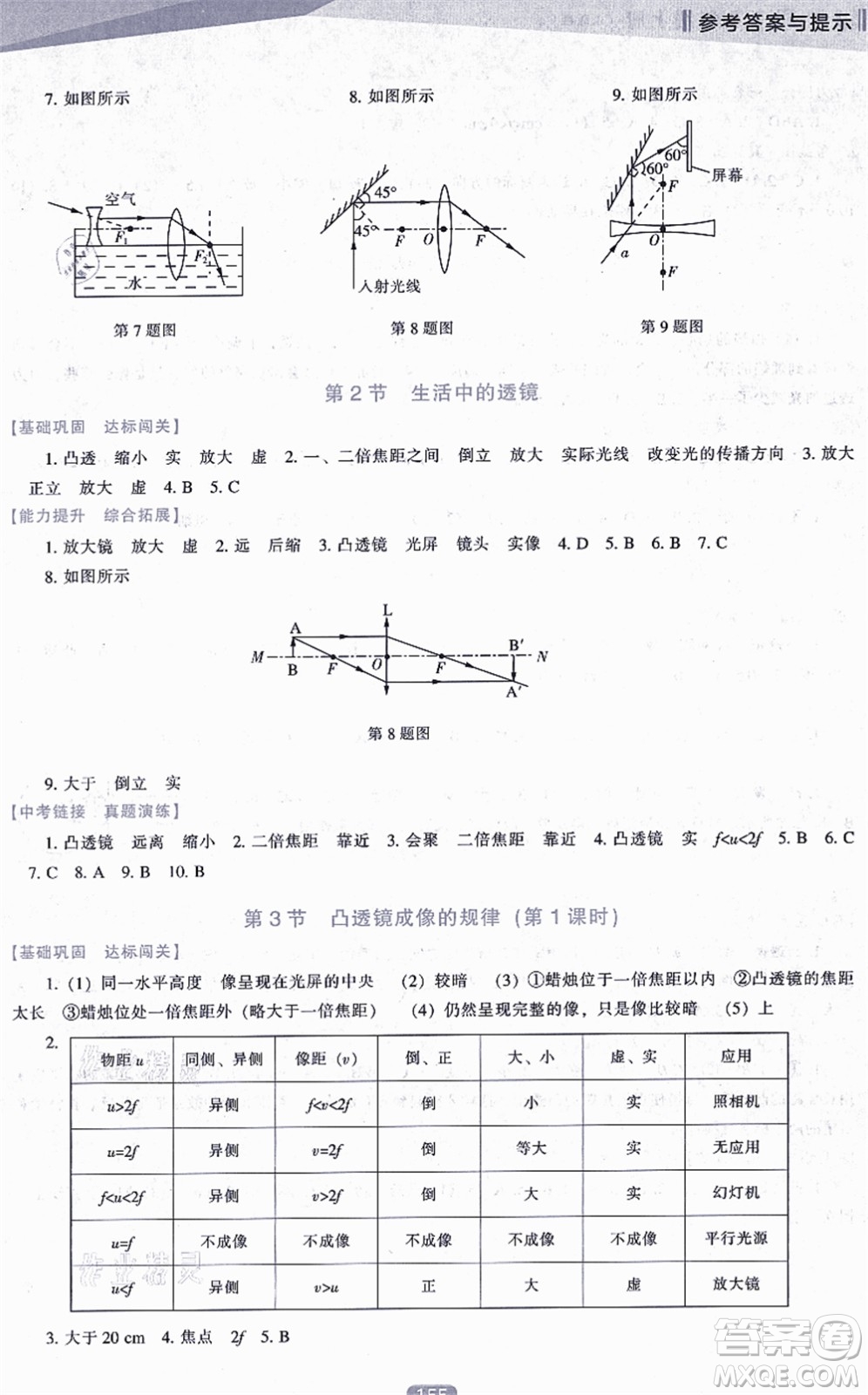 遼海出版社2021新課程物理能力培養(yǎng)八年級上冊人教版答案