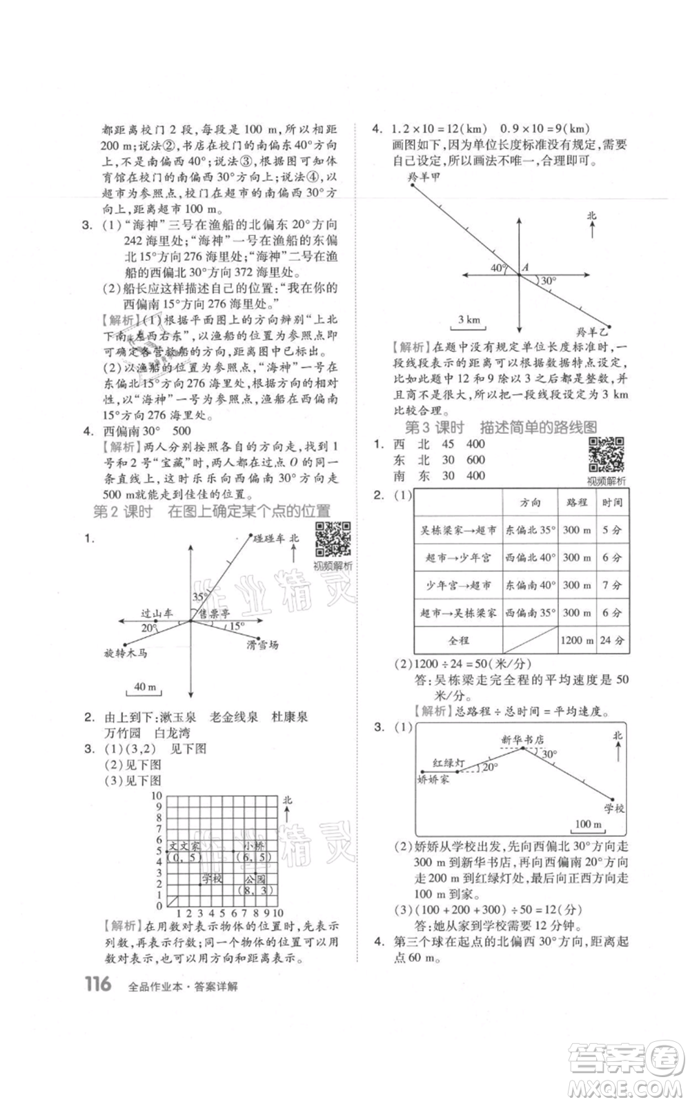 天津人民出版社2021全品作業(yè)本六年級(jí)上冊(cè)數(shù)學(xué)人教版參考答案