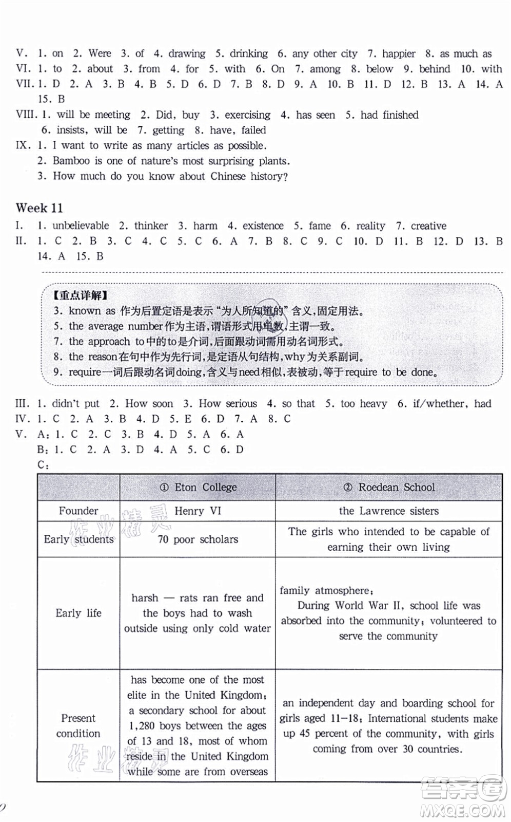 華東師范大學(xué)出版社2021一課一練八年級英語N版第一學(xué)期華東師大版增強(qiáng)版答案