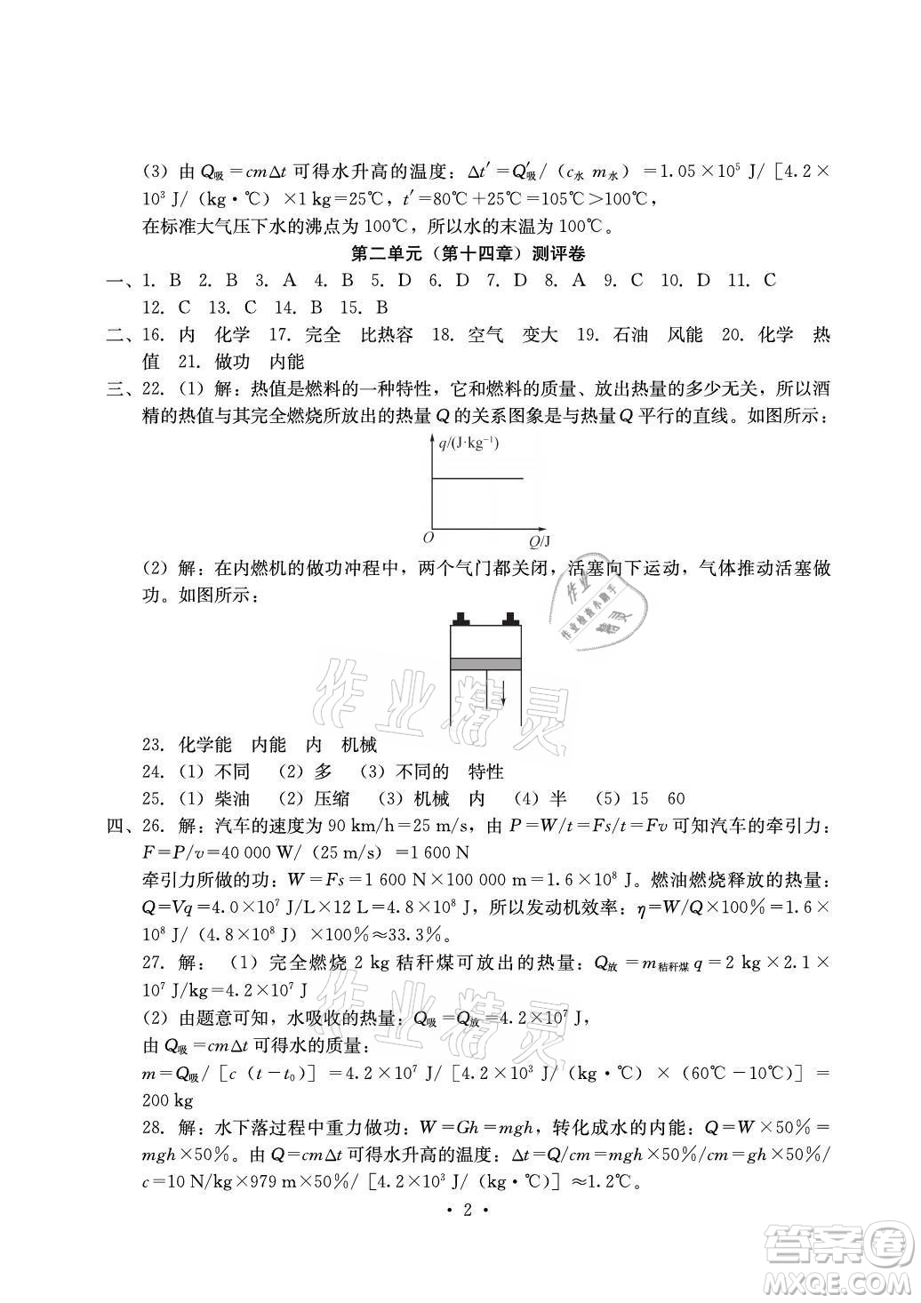 光明日?qǐng)?bào)出版社2021大顯身手素質(zhì)教育單元測(cè)評(píng)卷物理九年級(jí)全一冊(cè)人教版答案