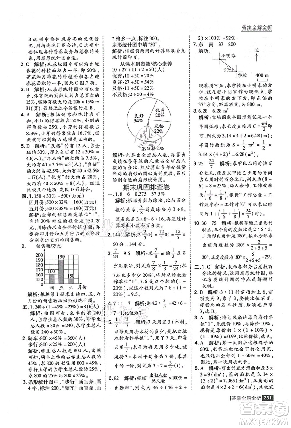 黑龍江教育出版社2021考點(diǎn)集訓(xùn)與滿分備考六年級(jí)數(shù)學(xué)上冊(cè)人教版答案