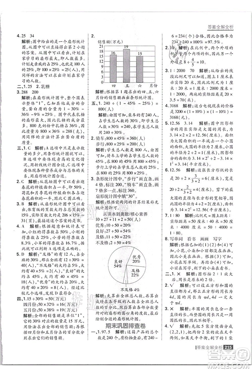 黑龍江教育出版社2021考點(diǎn)集訓(xùn)與滿分備考六年級(jí)數(shù)學(xué)上冊(cè)JJ冀教版答案