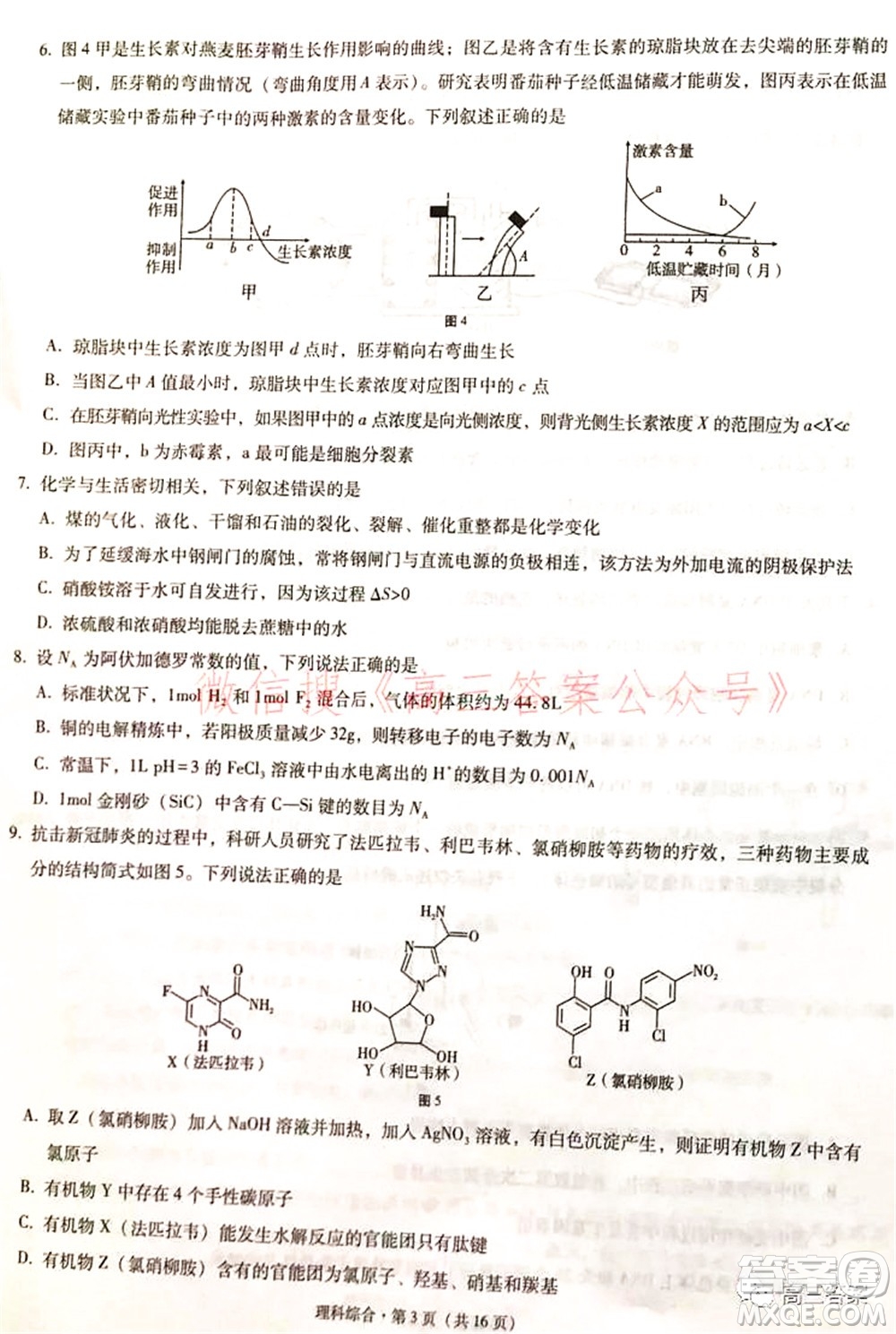 2022屆云南三校高考備考實(shí)用性聯(lián)考卷二理科綜合試題及答案