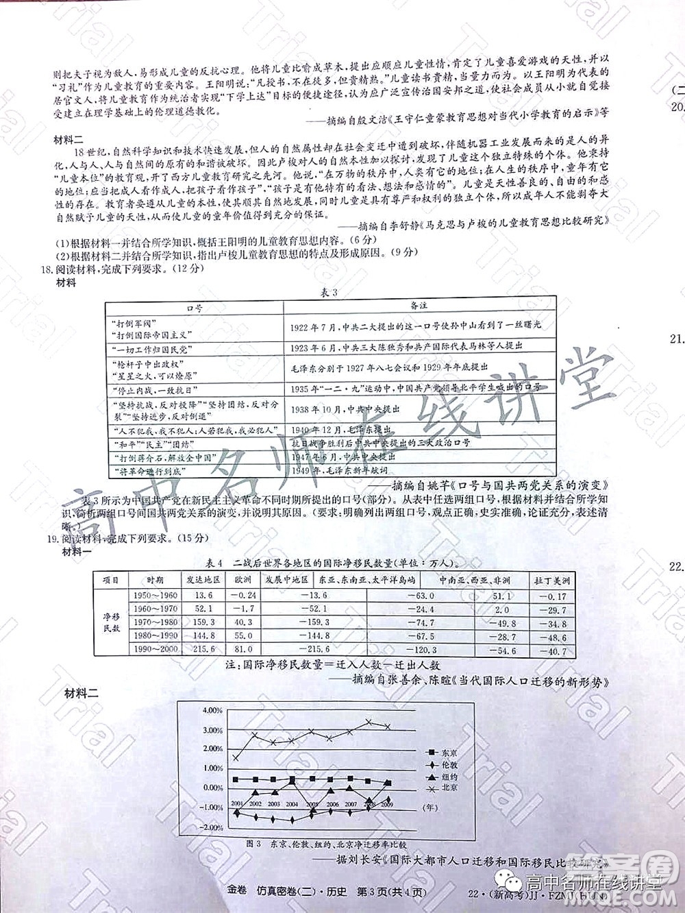 2022年普通高等學(xué)校招生全國(guó)統(tǒng)一考試仿真密卷二新高考?xì)v史試題及答案