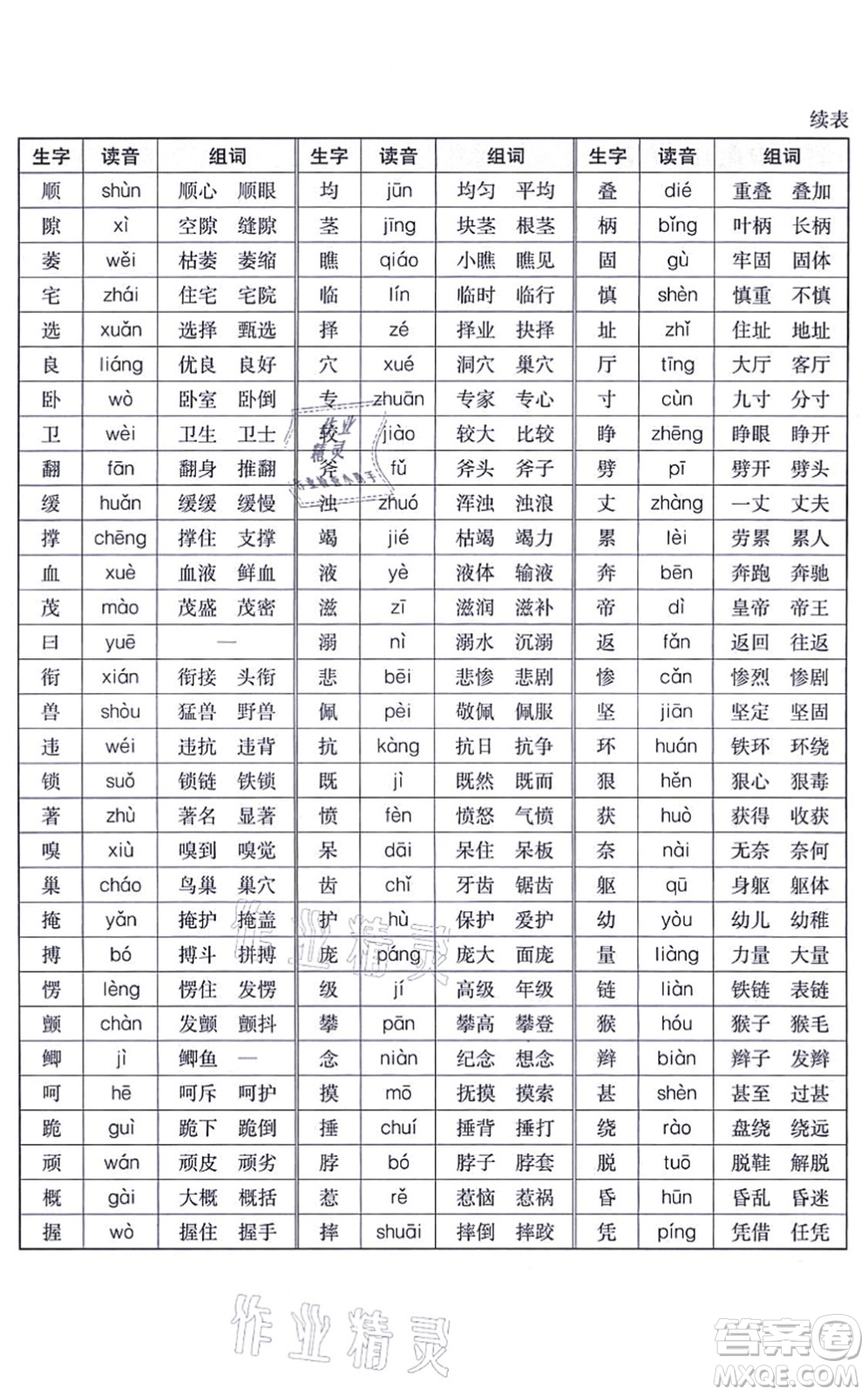 河北教育出版社2021七彩課堂四年級語文上冊人教版廣西專版答案