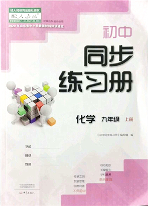 大象出版社2021初中同步練習(xí)冊九年級化學(xué)上冊人教版答案