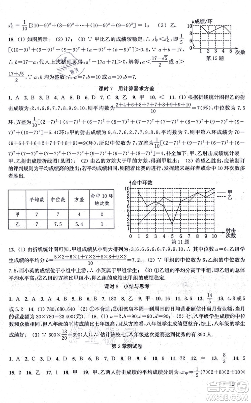 安徽人民出版社2021高效精練九年級數(shù)學(xué)上冊江蘇科技版答案