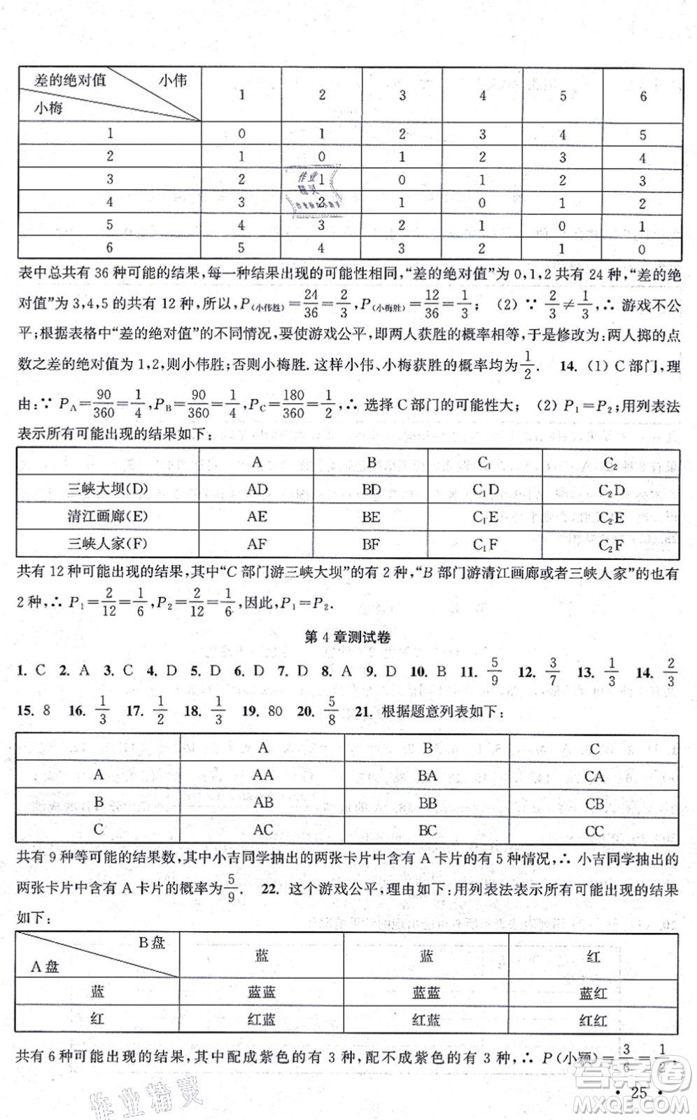 安徽人民出版社2021高效精練九年級數(shù)學(xué)上冊江蘇科技版答案