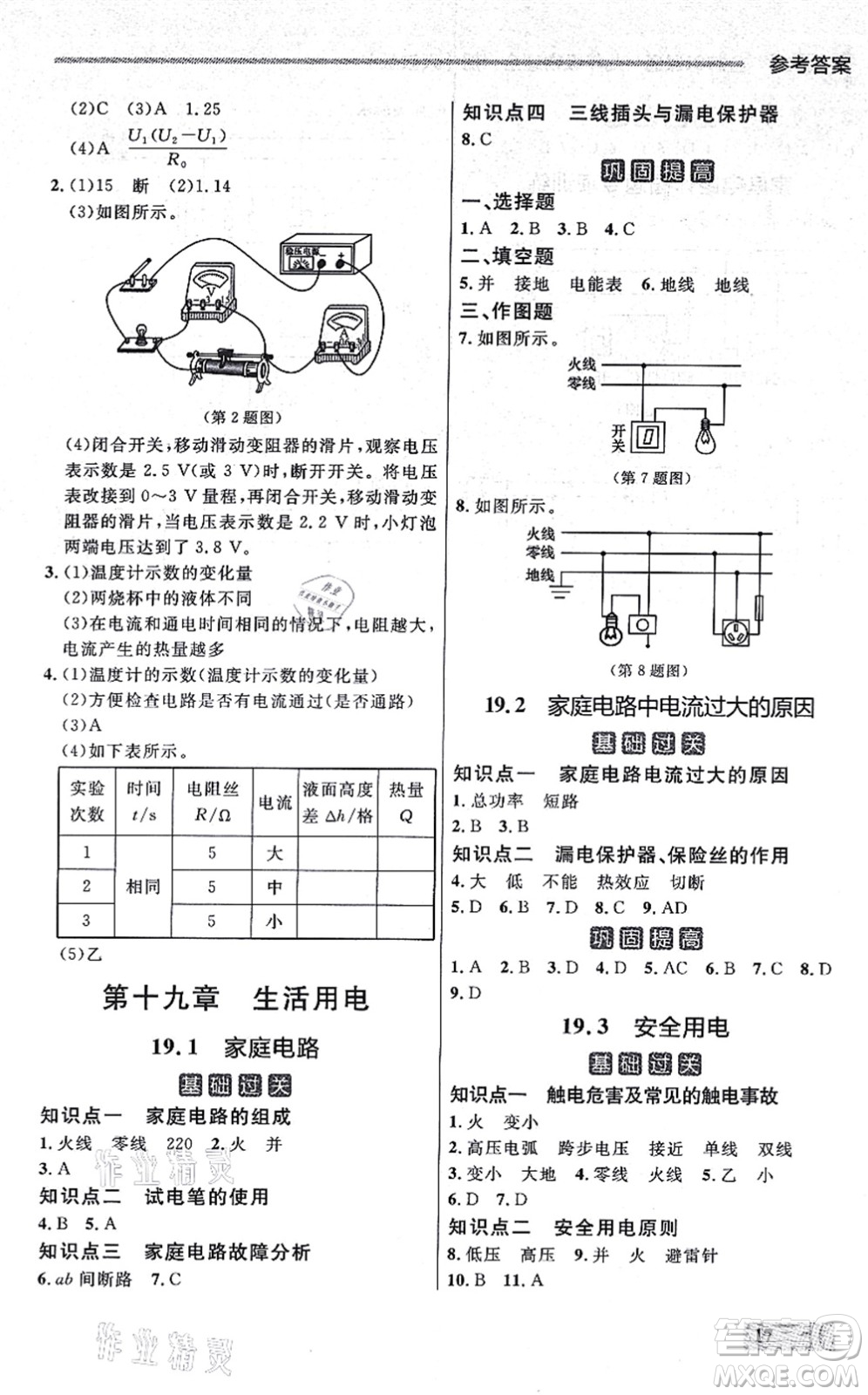 延邊大學(xué)出版社2021點(diǎn)石成金金牌每課通九年級物理全一冊人教版大連專版答案