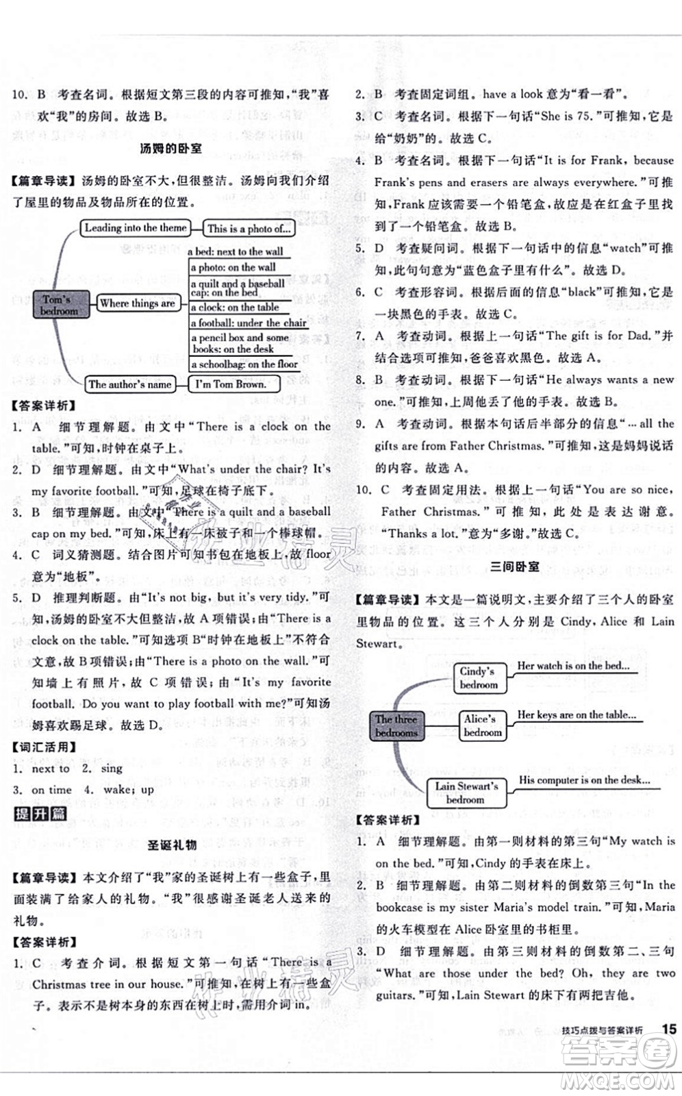 陽光出版社2021練就優(yōu)等生七年級(jí)英語上冊RJ人教版答案