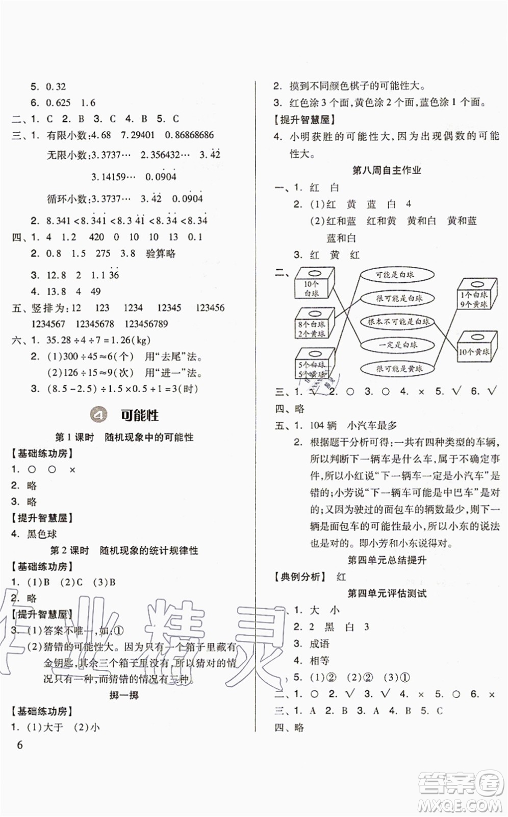 山東科學(xué)技術(shù)出版社2021新思維伴你學(xué)配單元達(dá)標(biāo)測(cè)試卷五年級(jí)數(shù)學(xué)上冊(cè)人教版答案