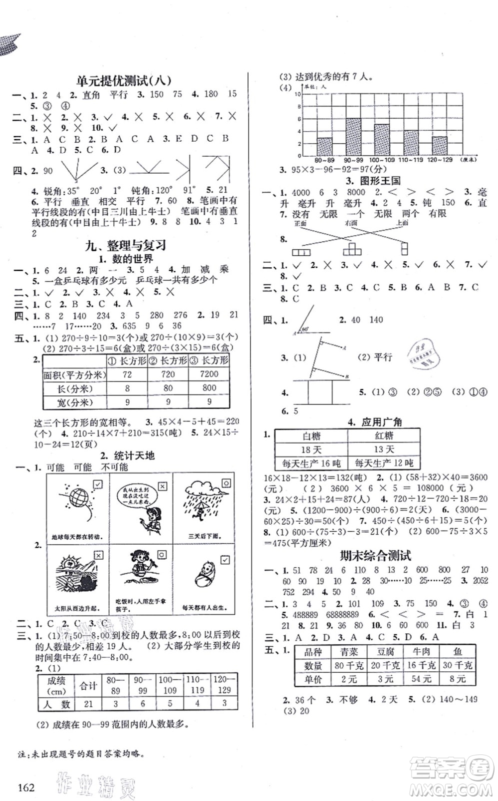 南京出版社2021課課通導學練精編四年級數(shù)學上冊蘇教版答案