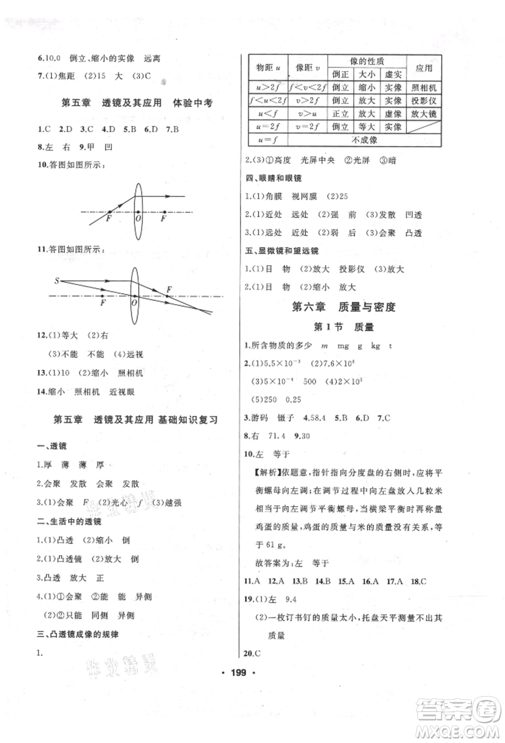 延邊人民出版社2021試題優(yōu)化課堂同步八年級物理上冊人教版參考答案