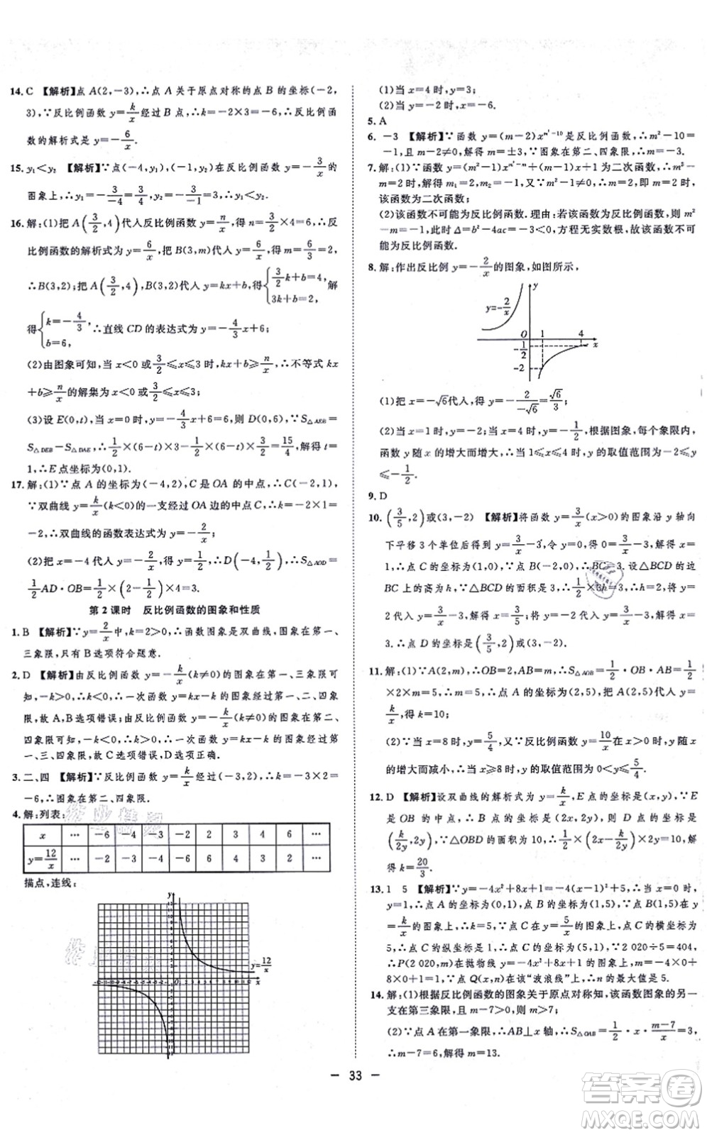 合肥工業(yè)大學(xué)出版社2021全頻道課時(shí)作業(yè)九年級數(shù)學(xué)上冊HK滬科版答案