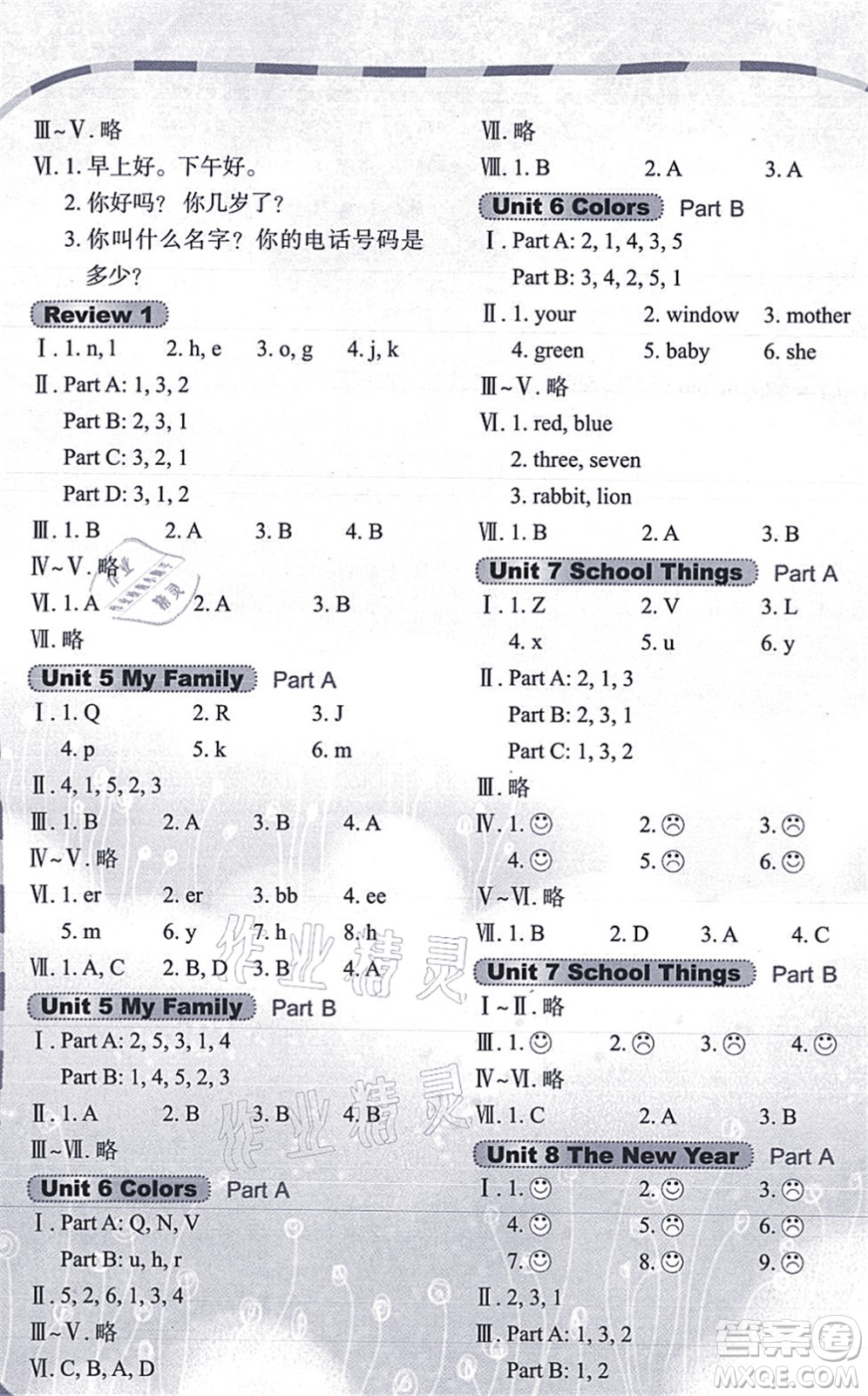 鷺江出版社2021快樂(lè)英語(yǔ)課時(shí)通三年級(jí)英語(yǔ)上冊(cè)閩教版答案