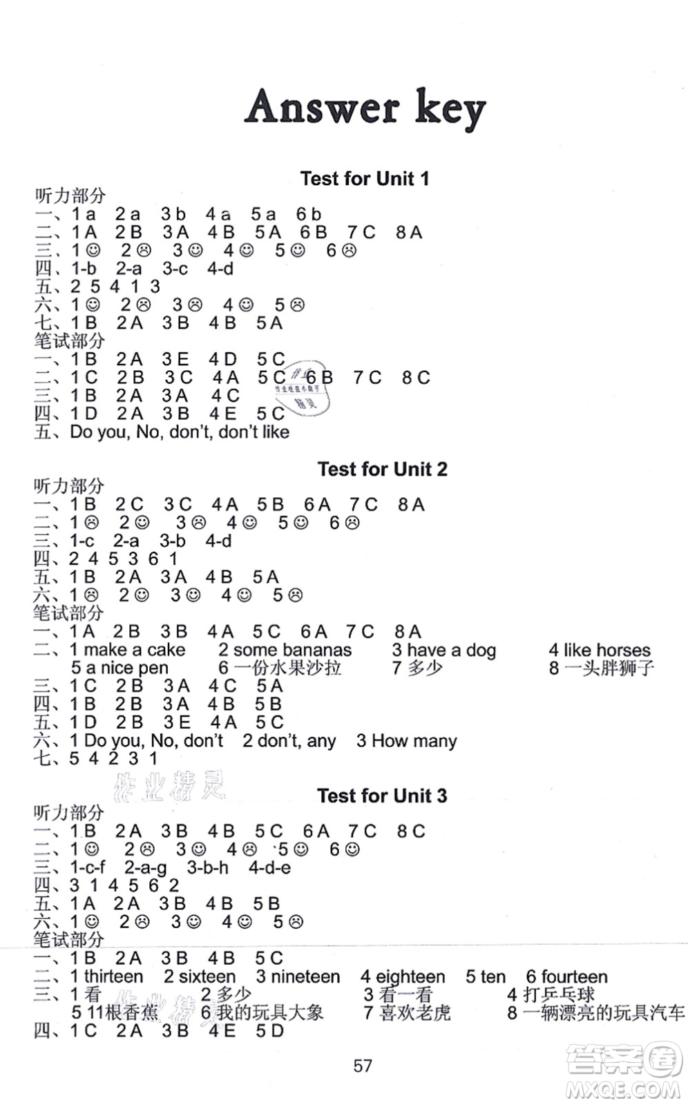 譯林出版社2021課課練小學(xué)英語活頁卷四年級英語上冊譯林版答案