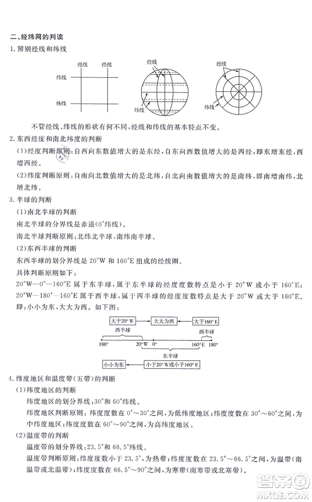 山東友誼出版社2021初中同步練習冊提優(yōu)測試卷七年級地理上冊人教版答案