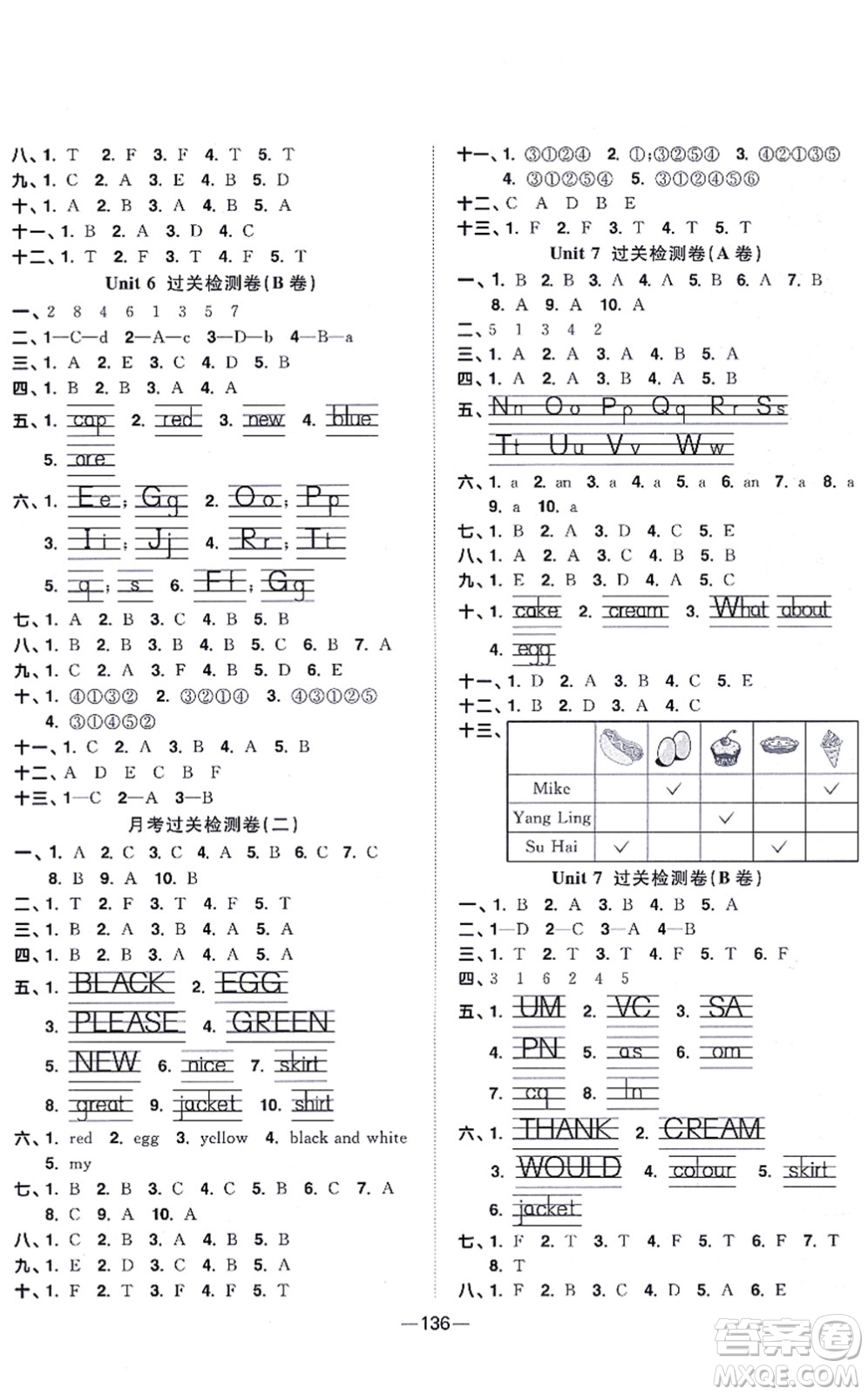 江西教育出版社2021陽(yáng)光同學(xué)一線名師全優(yōu)好卷三年級(jí)英語(yǔ)上冊(cè)YL譯林版答案