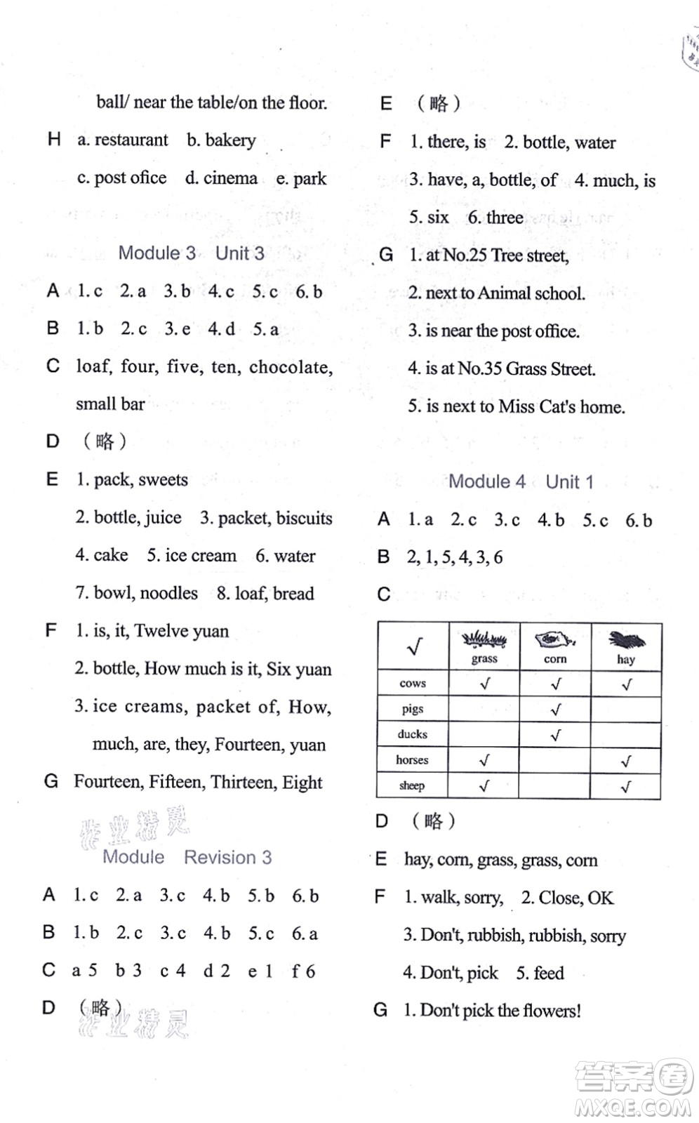 中西書(shū)局2021我能考第一金牌一課一練四年級(jí)英語(yǔ)上冊(cè)滬教版五四學(xué)制答案