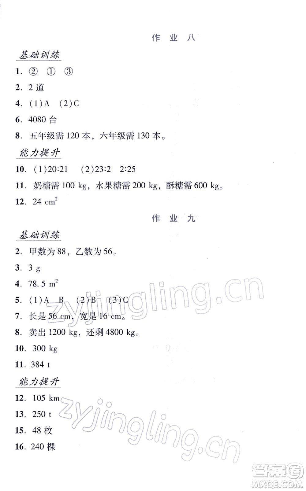 吉林出版集團(tuán)股份有限公司2022假日數(shù)學(xué)六年級(jí)寒假B北師版答案