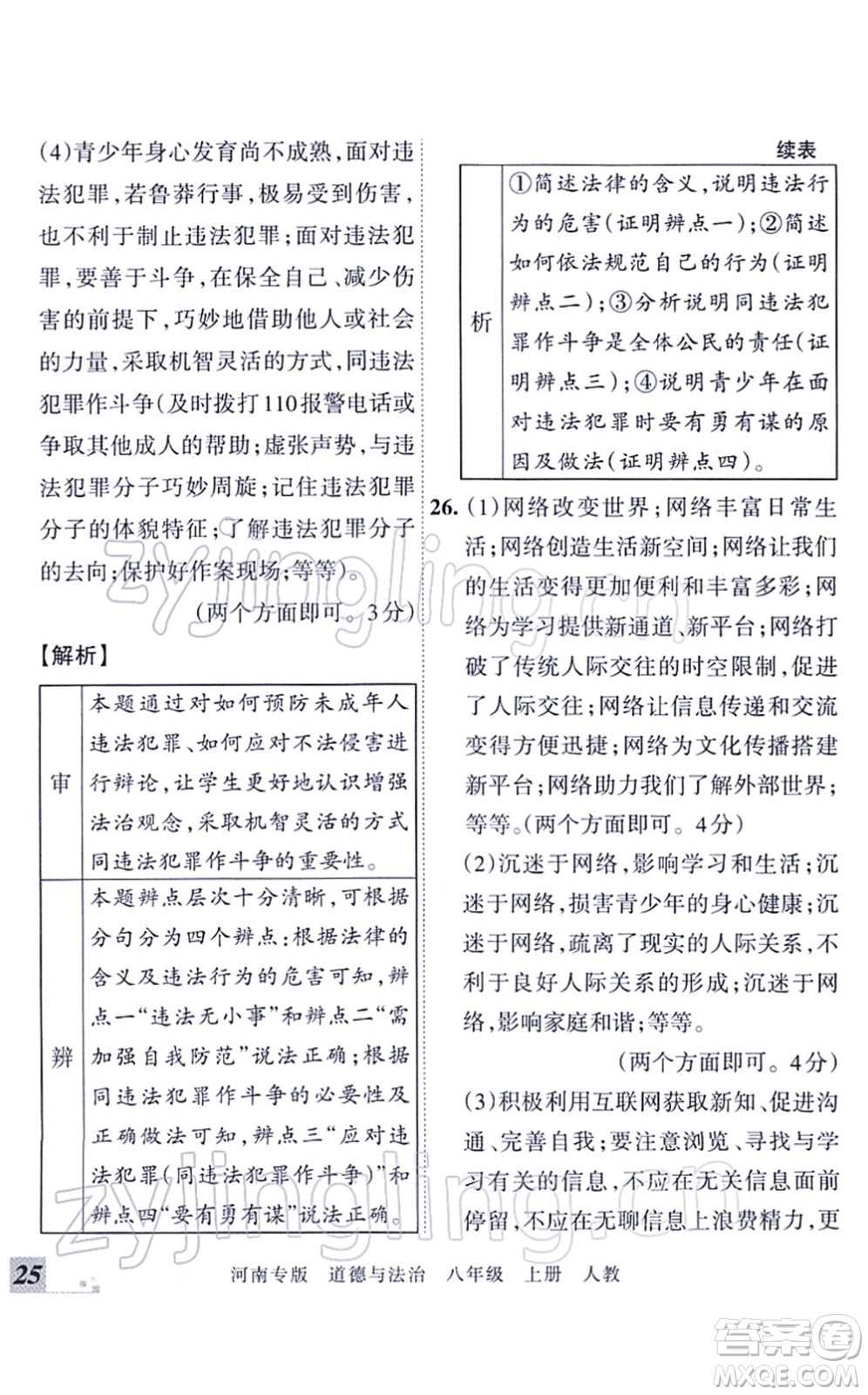 江西人民出版社2021王朝霞各地期末試卷精選八年級道德與法治上冊RJ統(tǒng)編版河南專版答案