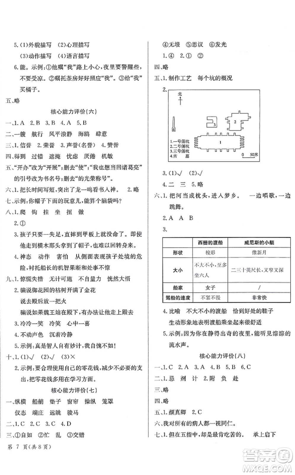 龍門書局2022黃岡小狀元作業(yè)本五年級語文下冊R人教版答案