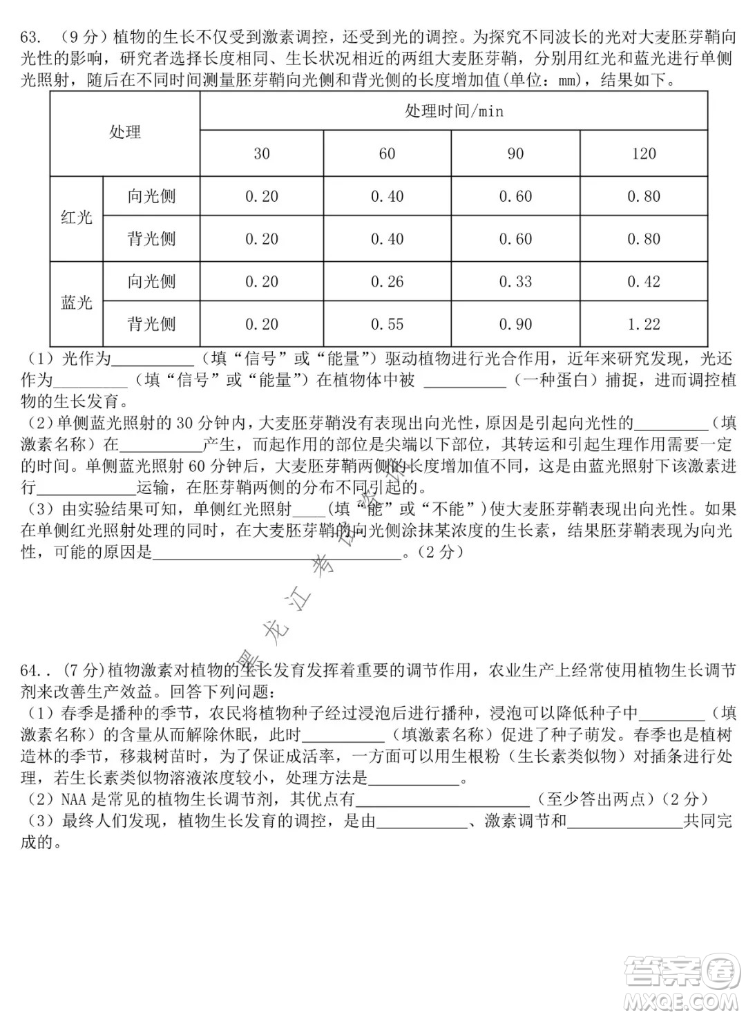 哈爾濱市第六中學(xué)校2020級上學(xué)期期末考試高二生物試題及答案