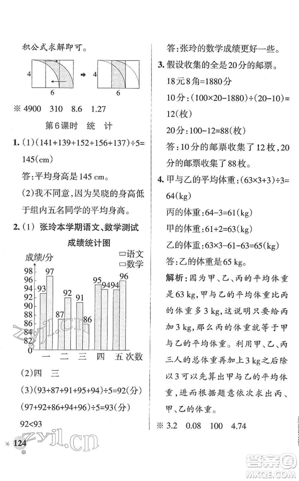 陜西師范大學(xué)出版總社2022PASS小學(xué)學(xué)霸作業(yè)本四年級數(shù)學(xué)下冊RJ人教版廣東專版答案