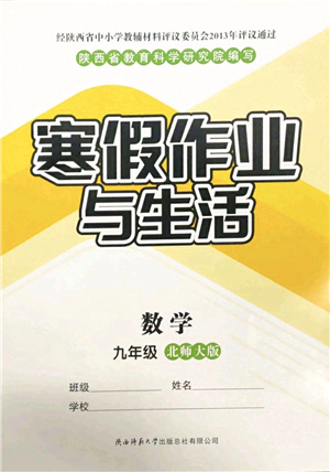 陜西師范大學出版總社2022寒假作業(yè)與生活九年級數(shù)學北師大版答案