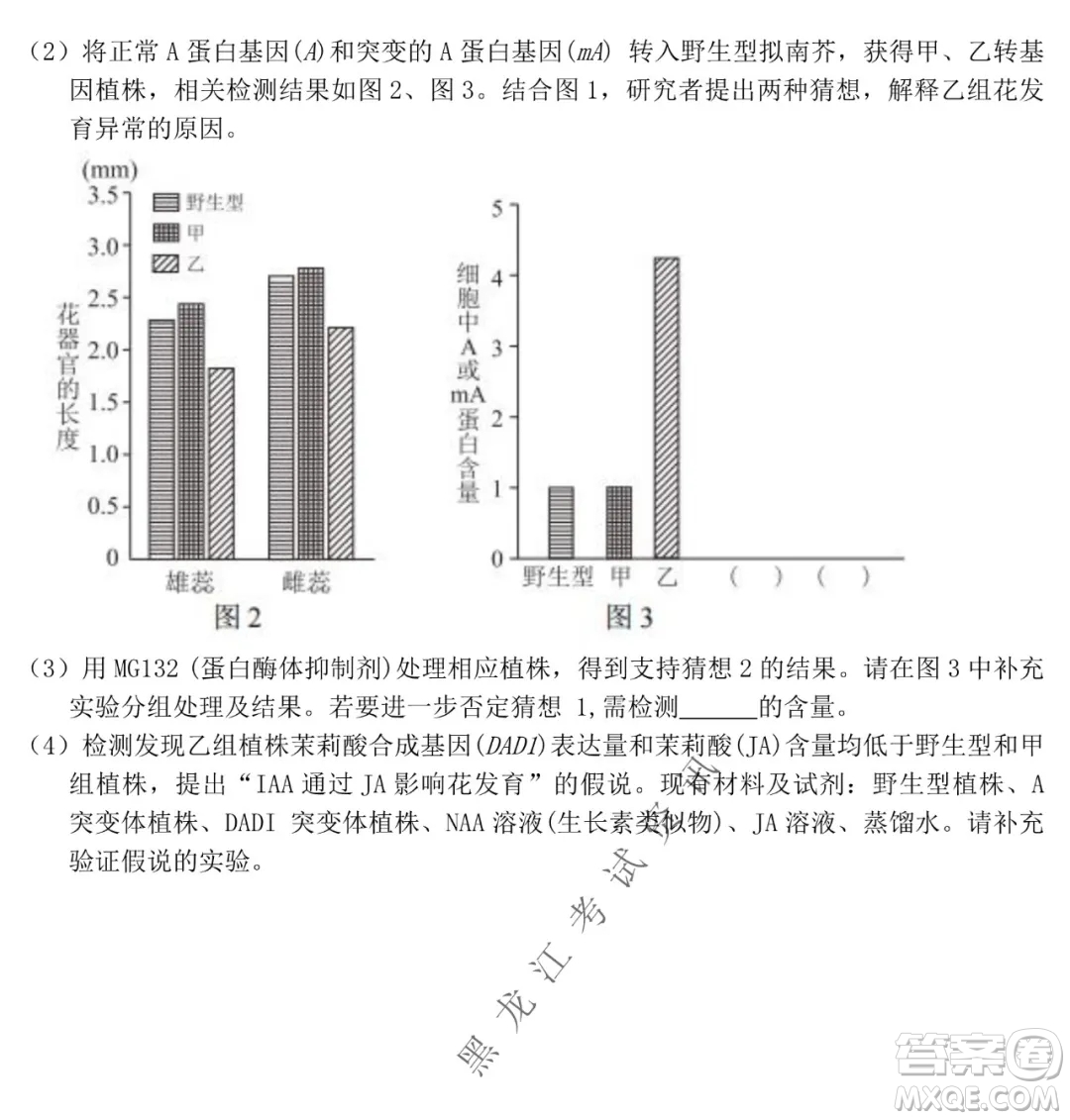 北京市西城區(qū)2021-2022學年第一學期期末試卷高三生物試題及答案