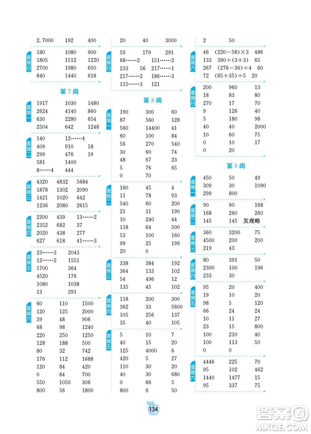 江蘇人民出版社2022小學(xué)數(shù)學(xué)計(jì)算高手三年級(jí)下冊(cè)JSJY蘇教版答案