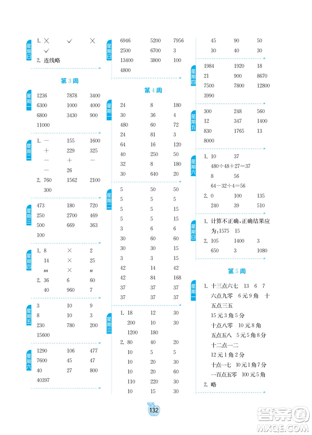 吉林教育出版社2022小學(xué)數(shù)學(xué)計(jì)算高手四年級(jí)下冊(cè)新課標(biāo)上海版答案