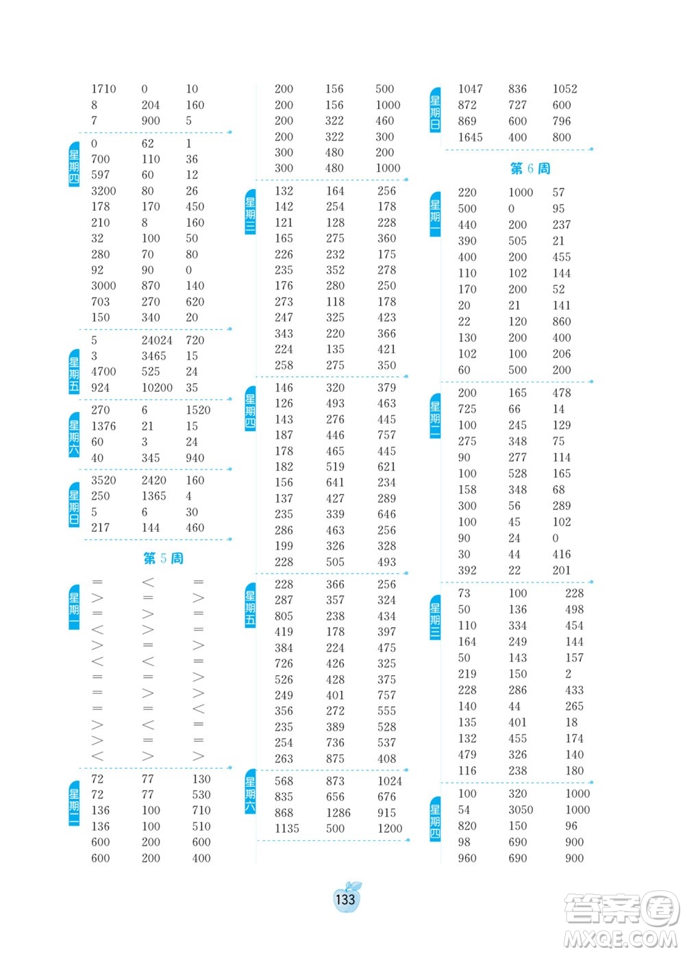 江蘇人民出版社2022小學(xué)數(shù)學(xué)計(jì)算高手四年級(jí)下冊RMJY人教版答案