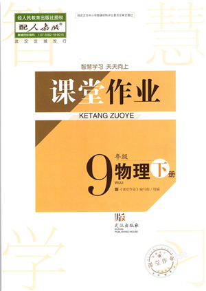 武漢出版社2022智慧學習天天向上課堂作業(yè)九年級物理下冊人教版答案