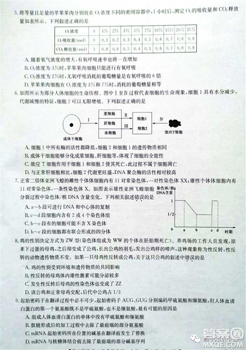 2022年湖北省新高考聯(lián)考協(xié)作體高三新高考2月質(zhì)量檢測生物試題及答案