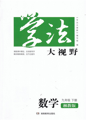 湖南教育出版社2022學法大視野九年級數(shù)學下冊湘教版答案