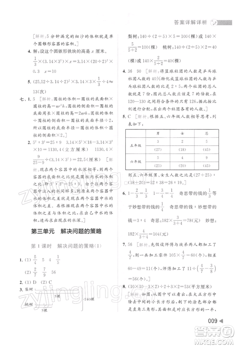 北京教育出版社2022亮點(diǎn)給力提優(yōu)班多維互動(dòng)空間六年級(jí)數(shù)學(xué)下冊(cè)蘇教版參考答案