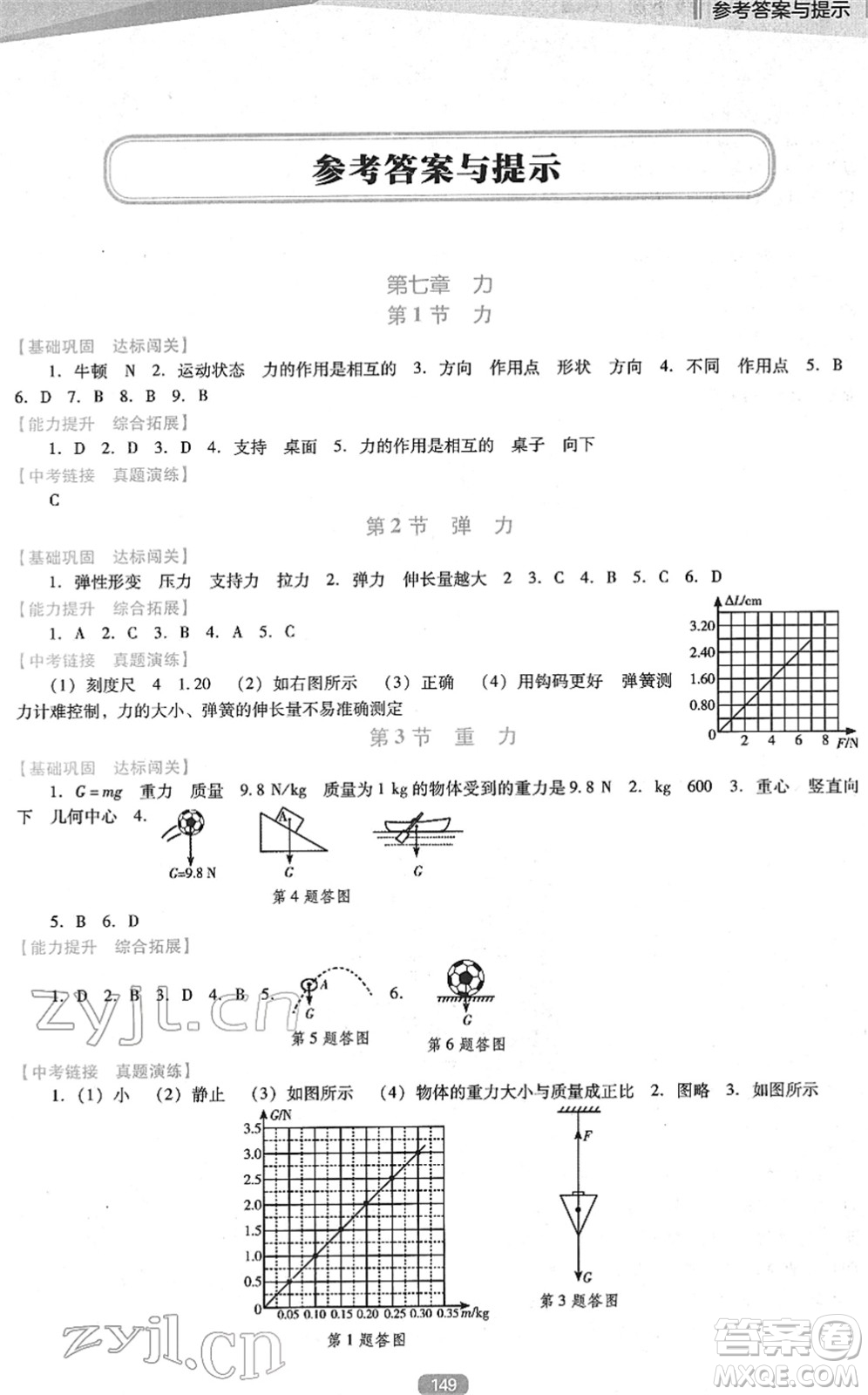 遼海出版社2022新課程物理能力培養(yǎng)八年級下冊人教版D版大連專用答案