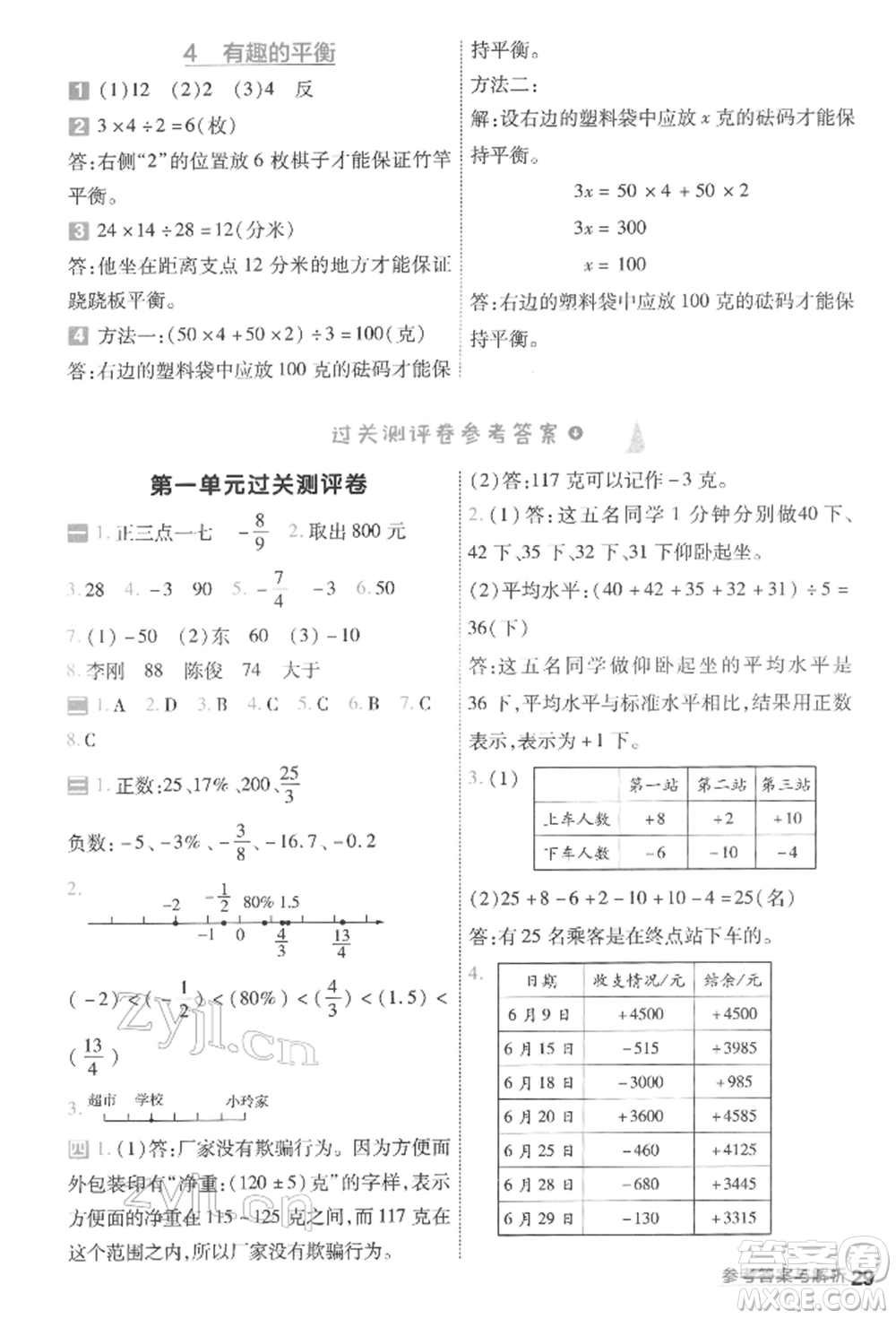 南京師范大學出版社2022一遍過六年級數(shù)學下冊人教版參考答案